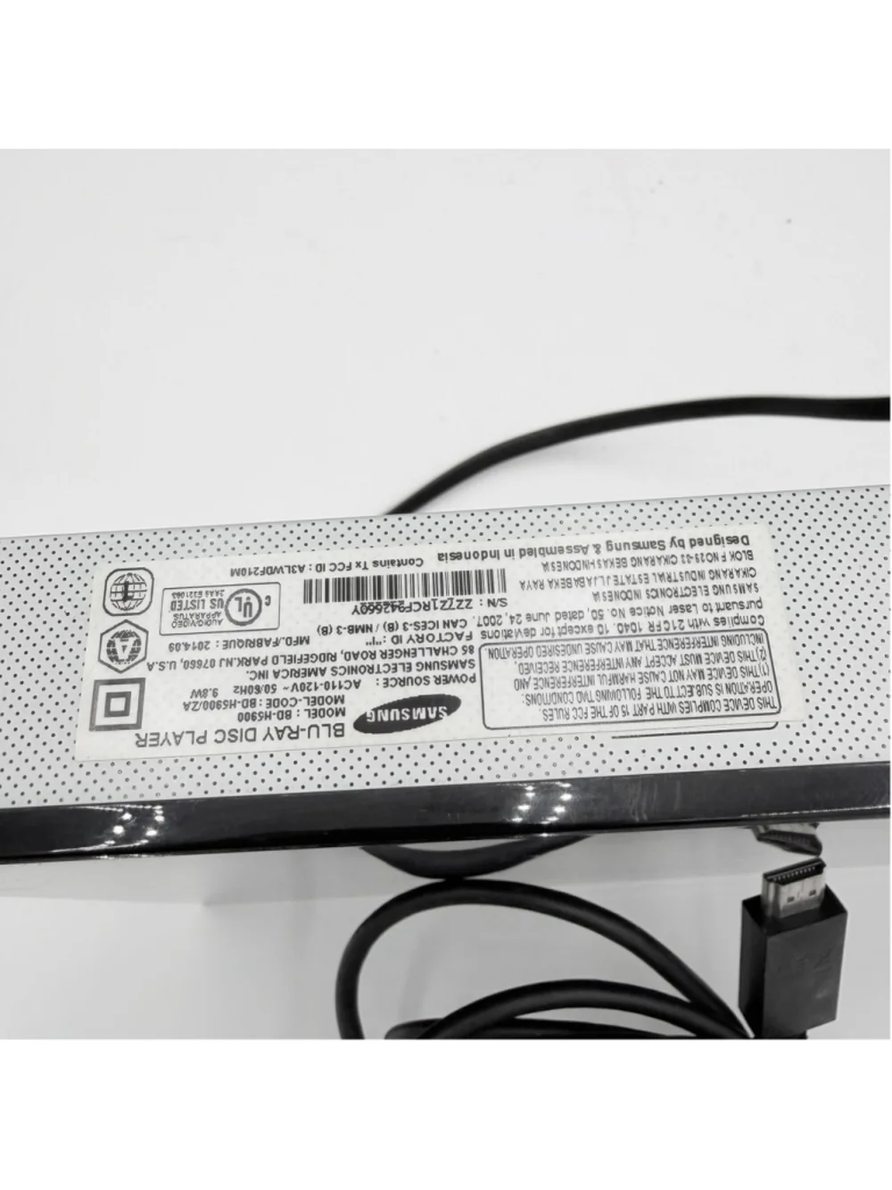 SAMSUNG BD-H5900 BLU-RAY Disc Player Wi-Fi HDMI 1080p Tested Working